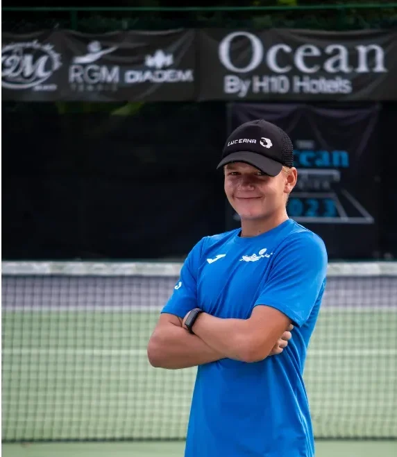 Steven Schoning tennis player happy